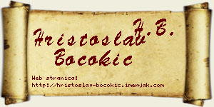Hristoslav Bocokić vizit kartica